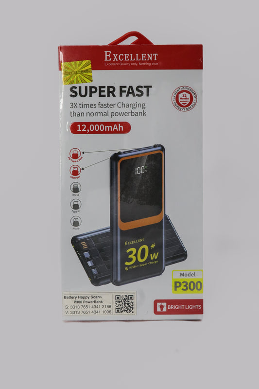 Excellent 12,000 mAh Powerbank